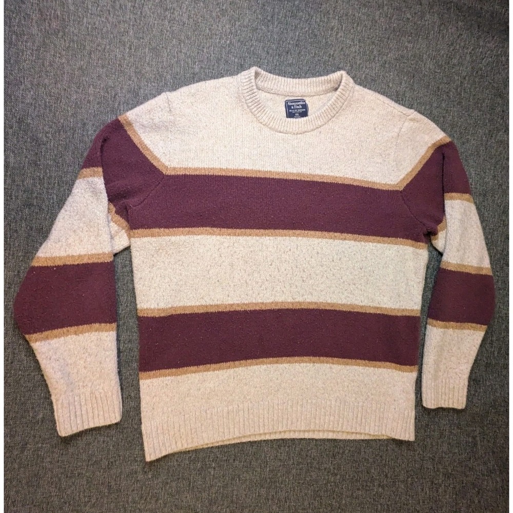 Abercrombie & Fitch Sweater Women 2XL Crew Neck Knit Pullover Jumper Multicolor